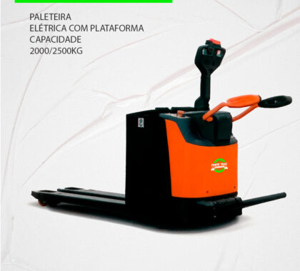 Paleteira Elétrica com Plataforma – Capacidade 2000/2500kg