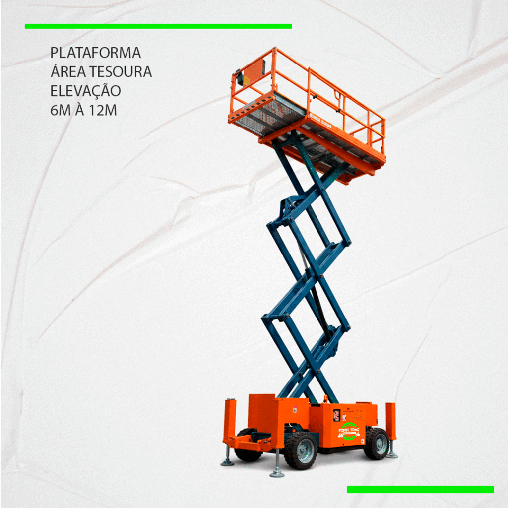 Plataforma Elevatória Tipo Tesoura – Elevação de 6m a 12m