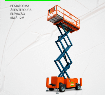 Plataforma Elevatória Tipo Tesoura – Elevação de 6m a 12m