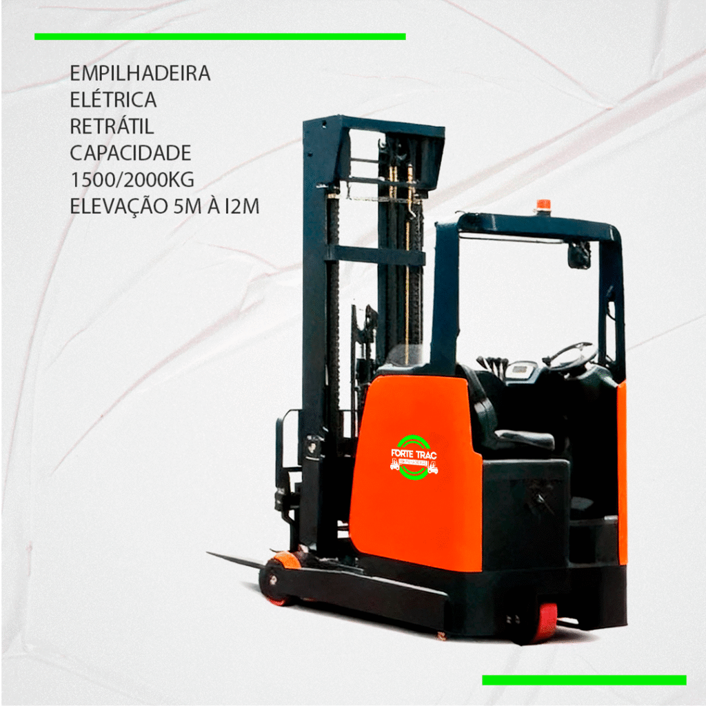 Empilhadeira Elétrica Retrátil – Capacidade 1500/2000kg